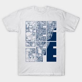 Recife, Brazil City Map Typography - Coastal T-Shirt